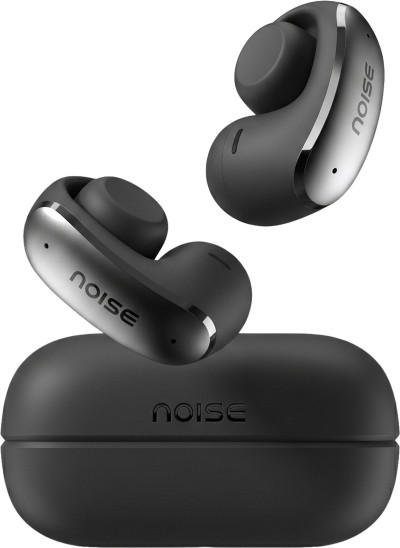 Noise ALT Clip with 28 Hrs Playtime, Quad-Mic AI ENC, Hi-Res, AI + App Support Tech Bluetooth Headset (Chosen Black, True Wireless)