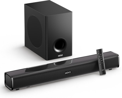 Mivi Fort H160 Soundbar, 160 Watts, 2.1 Channel, Multi-Input and EQ Modes, BT v5.1 160 W Bluetooth Soundbar (Black, 5.1 Channel)